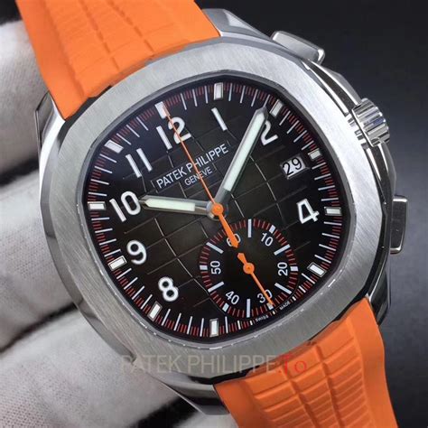 orange strap patek|patek philippe aquanaut strap price.